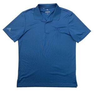 Adidas Golf Polo Shirt Mens M Medium Astral Blue Embroidered Front Performance